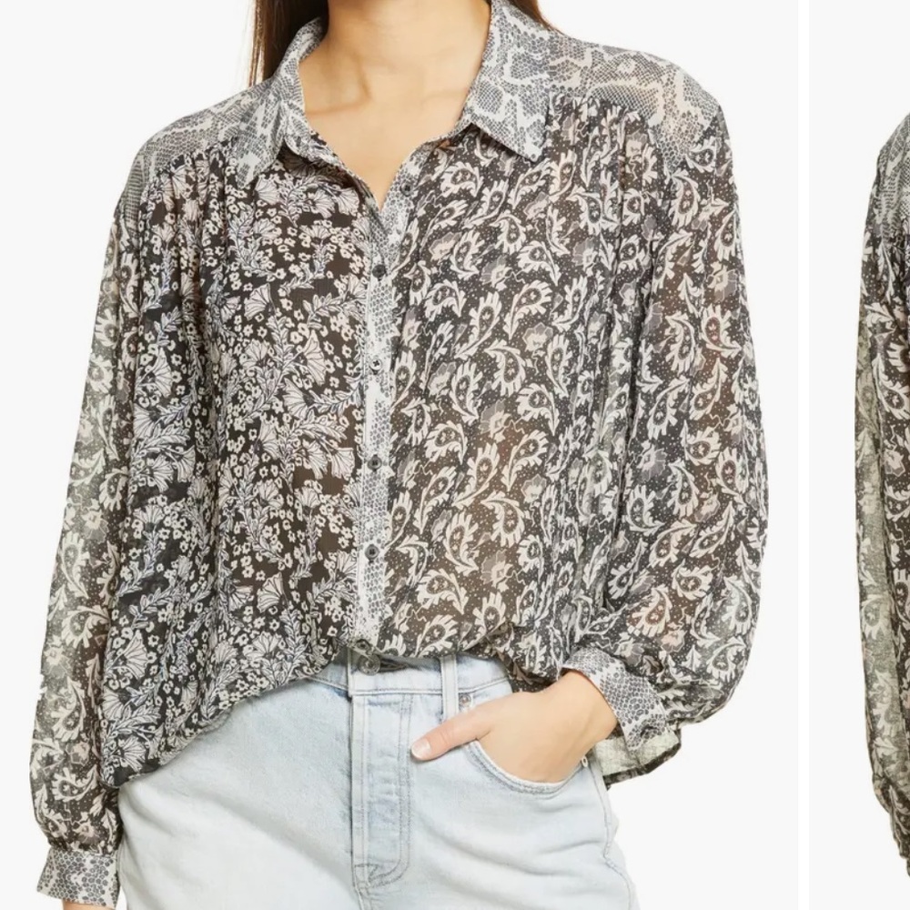 FREE PEOPLE button down